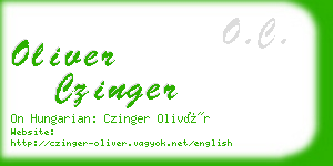 oliver czinger business card